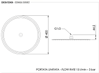 Remer Верхний душ 40 см, 1 режим, без кронштейна, цвет: bianco opaco 357UFM40BOX