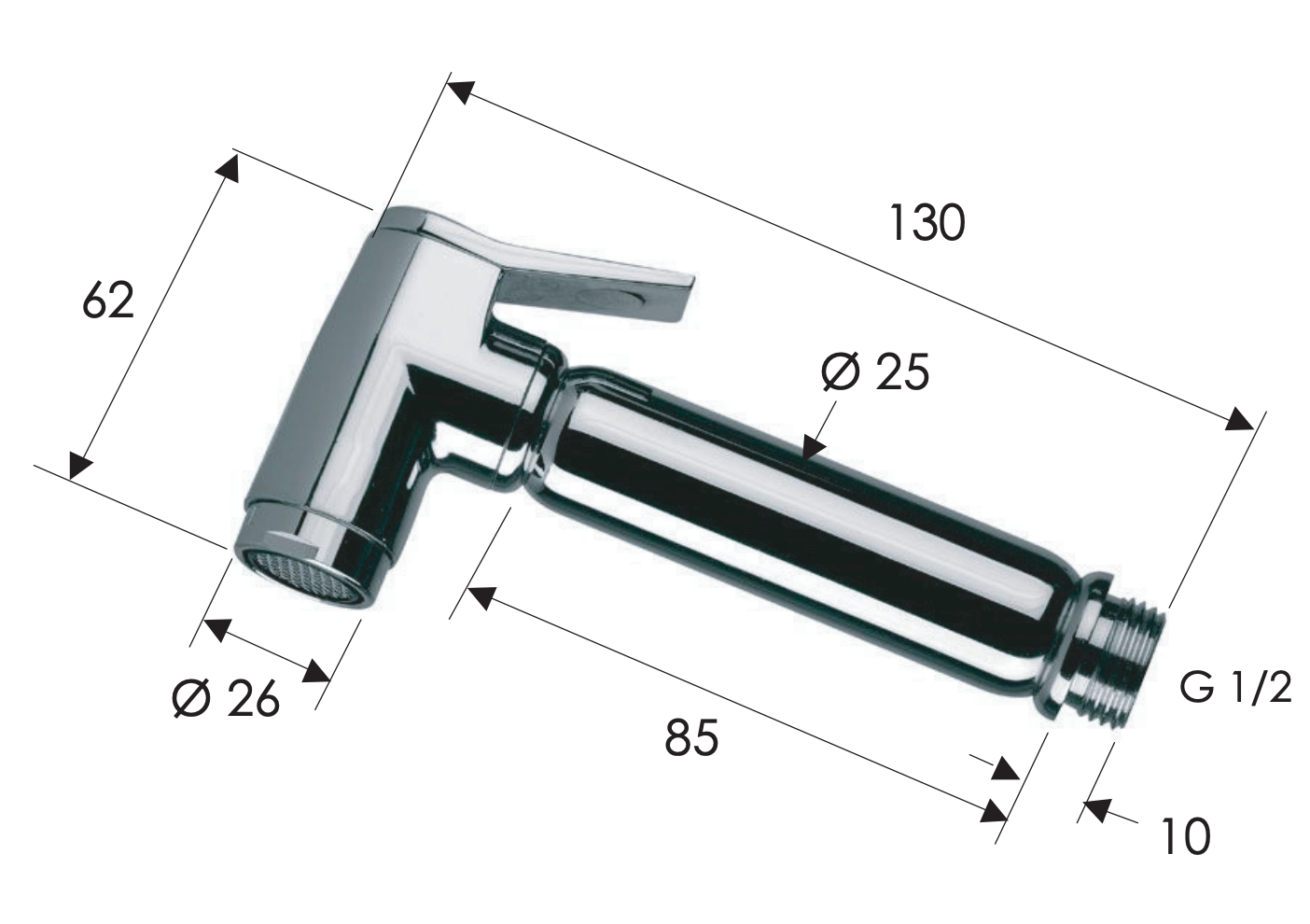 Remer Лейка гигиенического душа, цвет: vecchio ottone 332OLAVO
