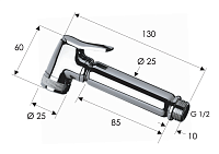 Remer Лейка гигиенического душа, цвет: nero opaco 332OLNOX