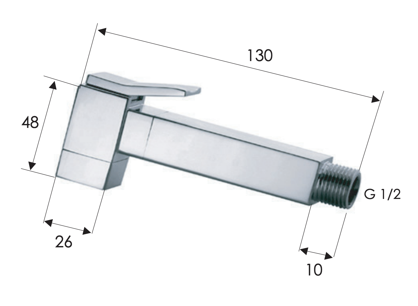 Remer Лейка гигиенического душа, цвет: cromo 332OSX