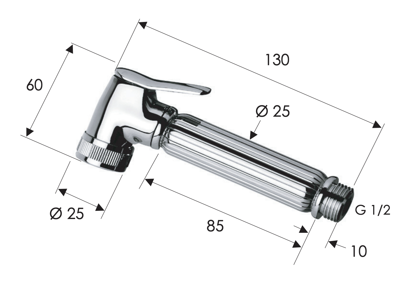 Remer Лейка гигиенического душа, цвет: vecchio ottone 332OZVO