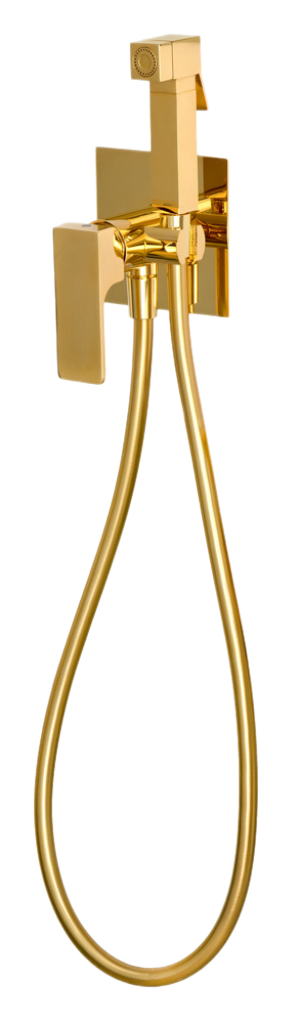 Remer Absolute Гигиенический душ со смесителем, шланг, с встраиваемой частью, цвет: oro lucido AU65DO