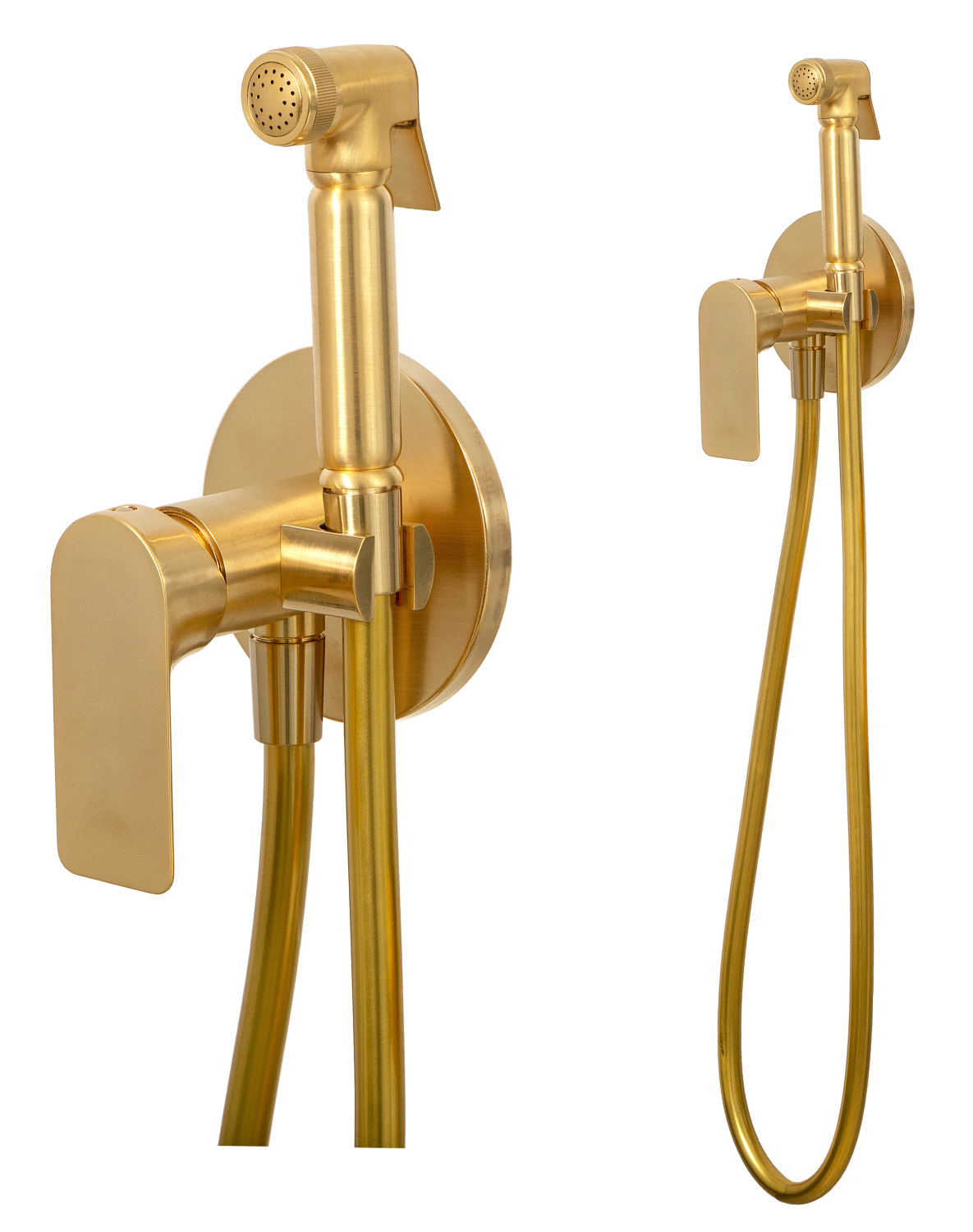 Remer Infinity Гигиенический душ со смесителем, шланг, с встраиваемой частью, цвет: oro spazzolato I65BG