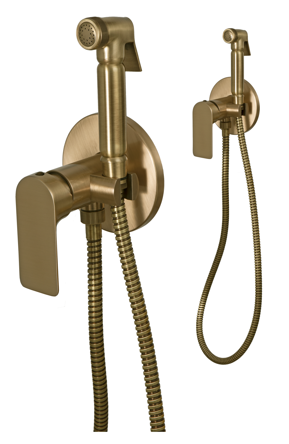 Remer Infinity Гигиенический душ со смесителем, шланг, с встраиваемой частью, цвет: vecchio ottone I65VO