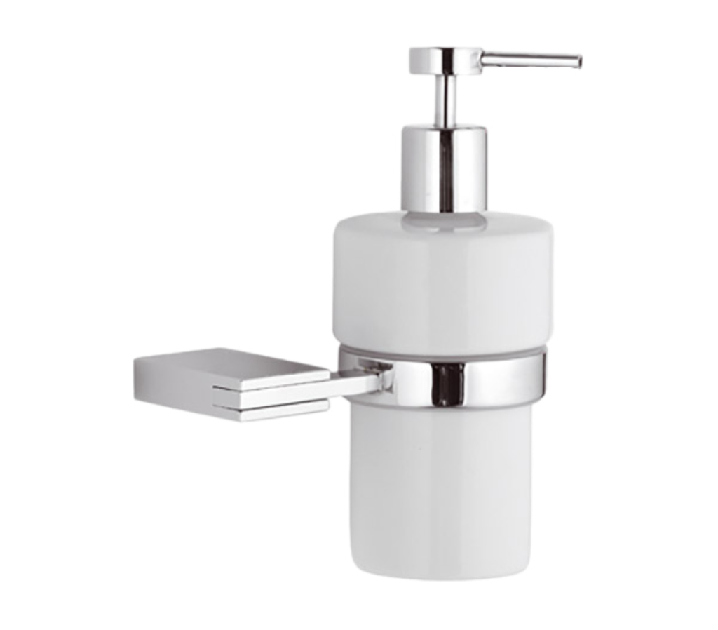 Remer Flat Дозатор для жидкого мыла, подвесной, керамическая колба, цвет: cromo FT13CR