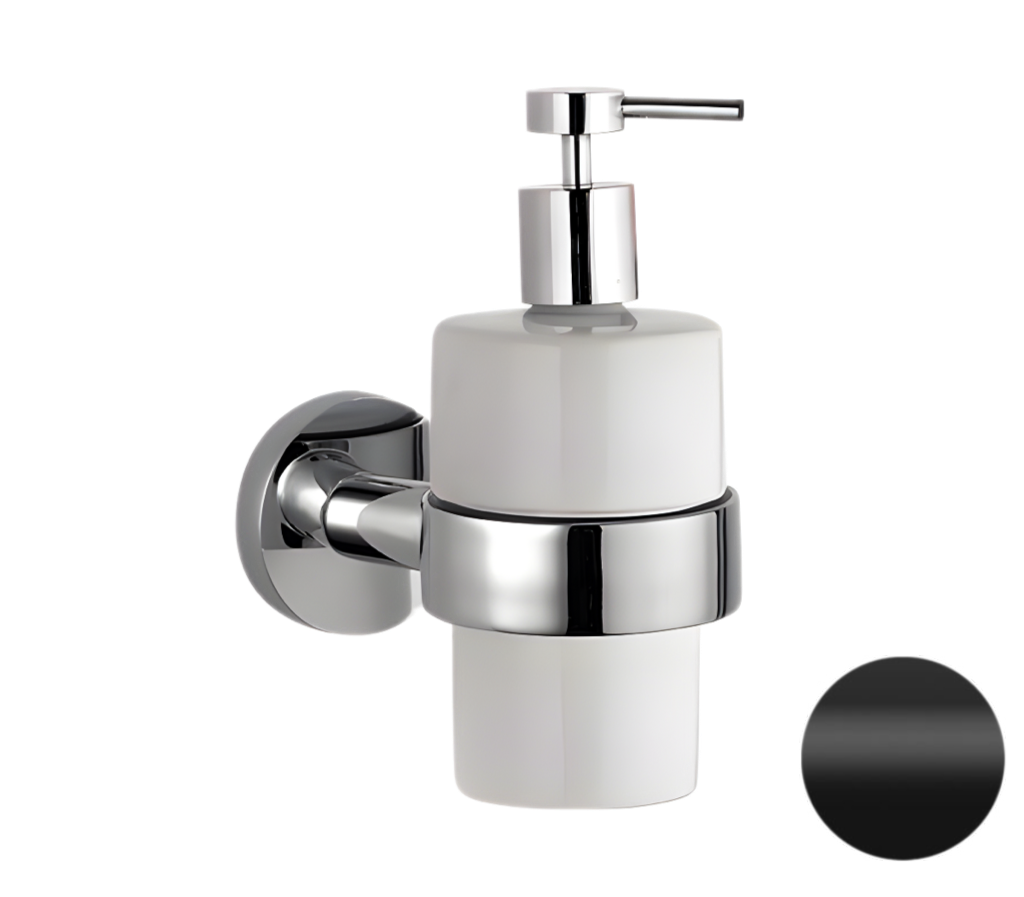 Remer Guest Дозатор для жидкого мыла, подвесной, керамическая колба, цвет: nero opaco GS13NO