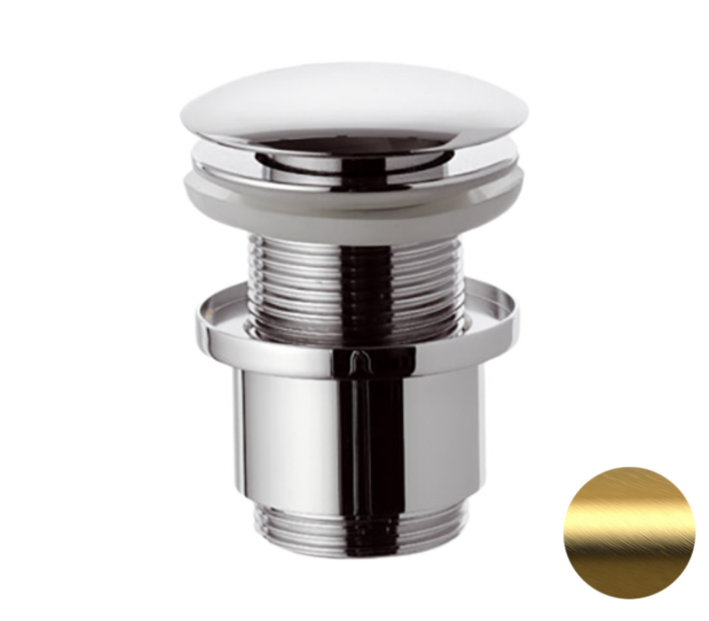 Remer Донный клапан click-clack без перелива, цвет: oro spazzolato 904CC2114BG