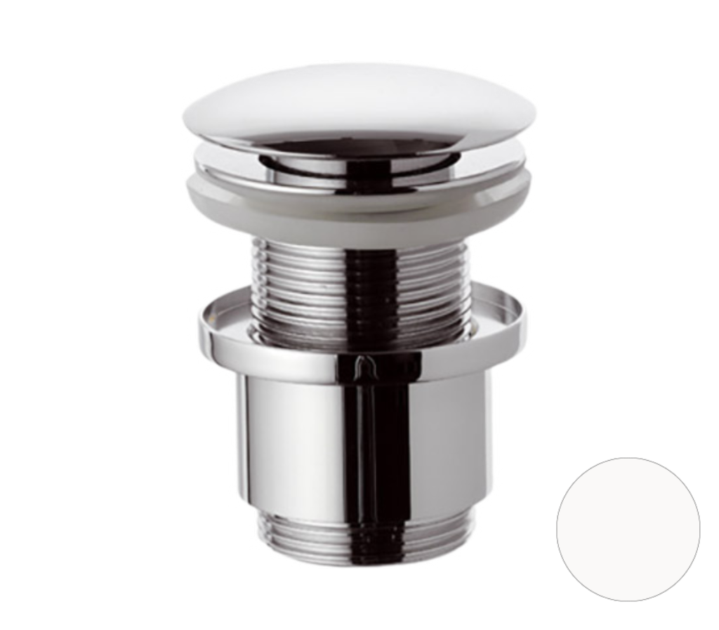 Remer Донный клапан click-clack без перелива, цвет: bianco opaco 904CC2114BO