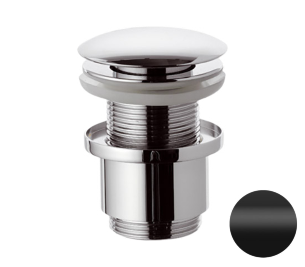 Remer Донный клапан click-clack без перелива, цвет: nero opaco 904CC2114NO