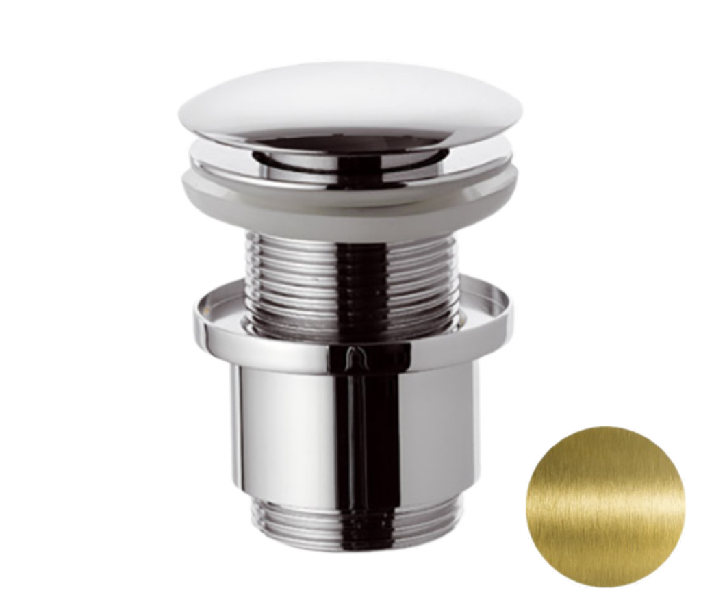 Remer Донный клапан click-clack без перелива, цвет: vecchio ottone 904CC2114VO