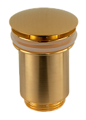 Remer Донный клапан click-clack с переливом, цвет: oro spazzolato 905CC114BG