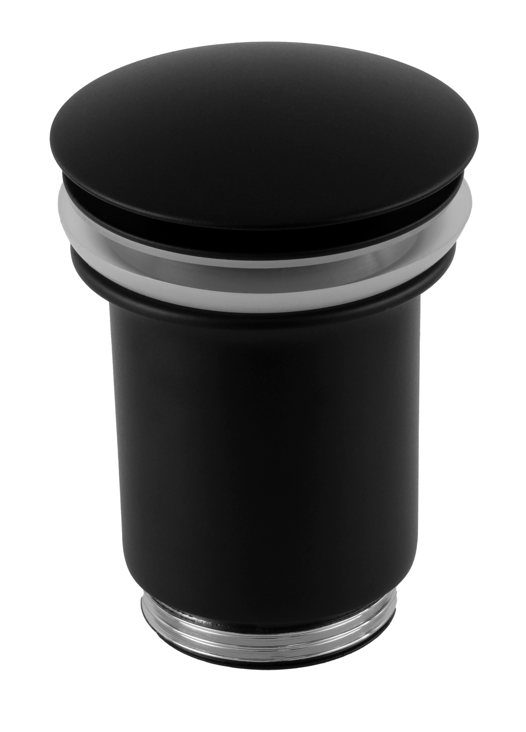 Remer Донный клапан click-clack с переливом, цвет: nero opaco 905CC114NO