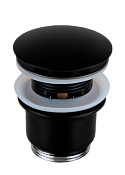 Remer Донный клапан click-clack с переливом, цвет: nero opaco 905CC2114NO