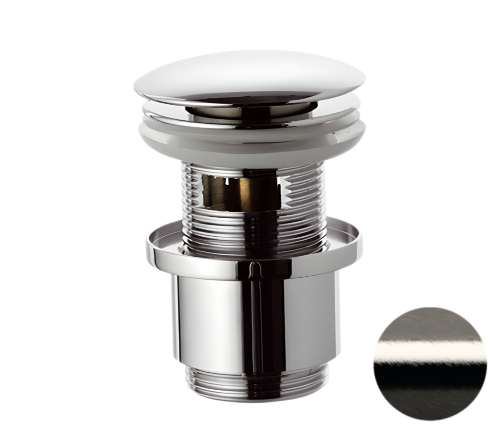 Remer Донный клапан click-clack с переливом, цвет: nichel spazzolato 905CC2114NP