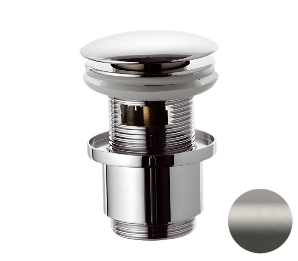 Remer Донный клапан click-clack с переливом, цвет: nichel spazzolato opaco 905CC2114NPO