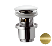 Remer Донный клапан click-clack с переливом, цвет: vecchio ottone 905CC2114VO