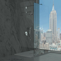 Remer Energy Душевой комплект: смеситель, верхний душ 25 см, лейка 3 режима, шланг, цвет: cromo EY09S02MD25MVB