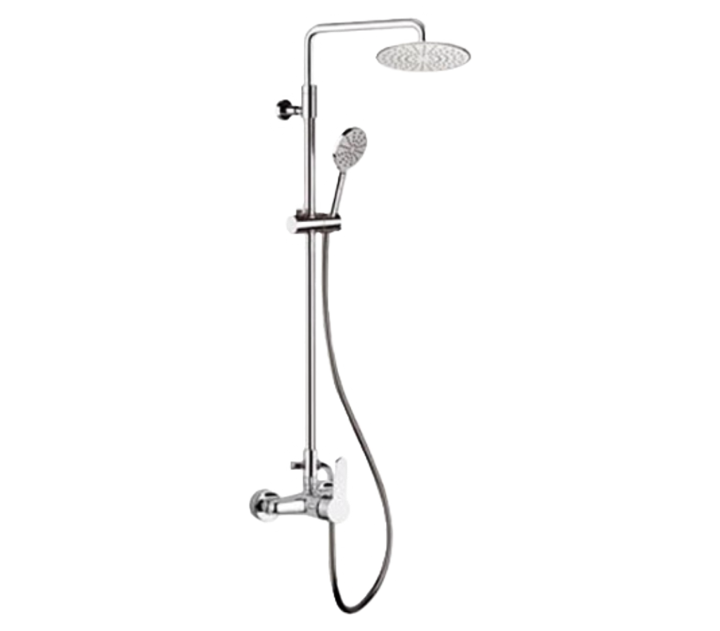Remer Winner Душевая стойка: смеситель, верхний душ 20 см, лейка 3 режима, шланг 150 см, цвет: cromo W37A8MPEC20M