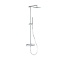 Remer X Style Inox Душевая стойка: смеситель, верхний душ, штанга 118 см, цвет: inox spazzolato SSX37UFM25