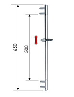 Remer Душевая штанга 65 см, цвет: cromo 317V