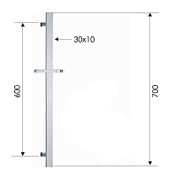 Remer Душевая штанга 70 см, цвет: cromo 317R