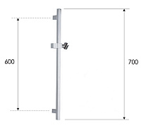Remer Душевая штанга 70 см, цвет: cromo 317S