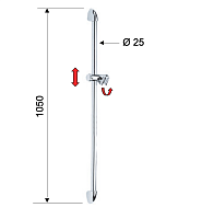 Remer Душевая штанга 105 см, цвет: cromo 319F