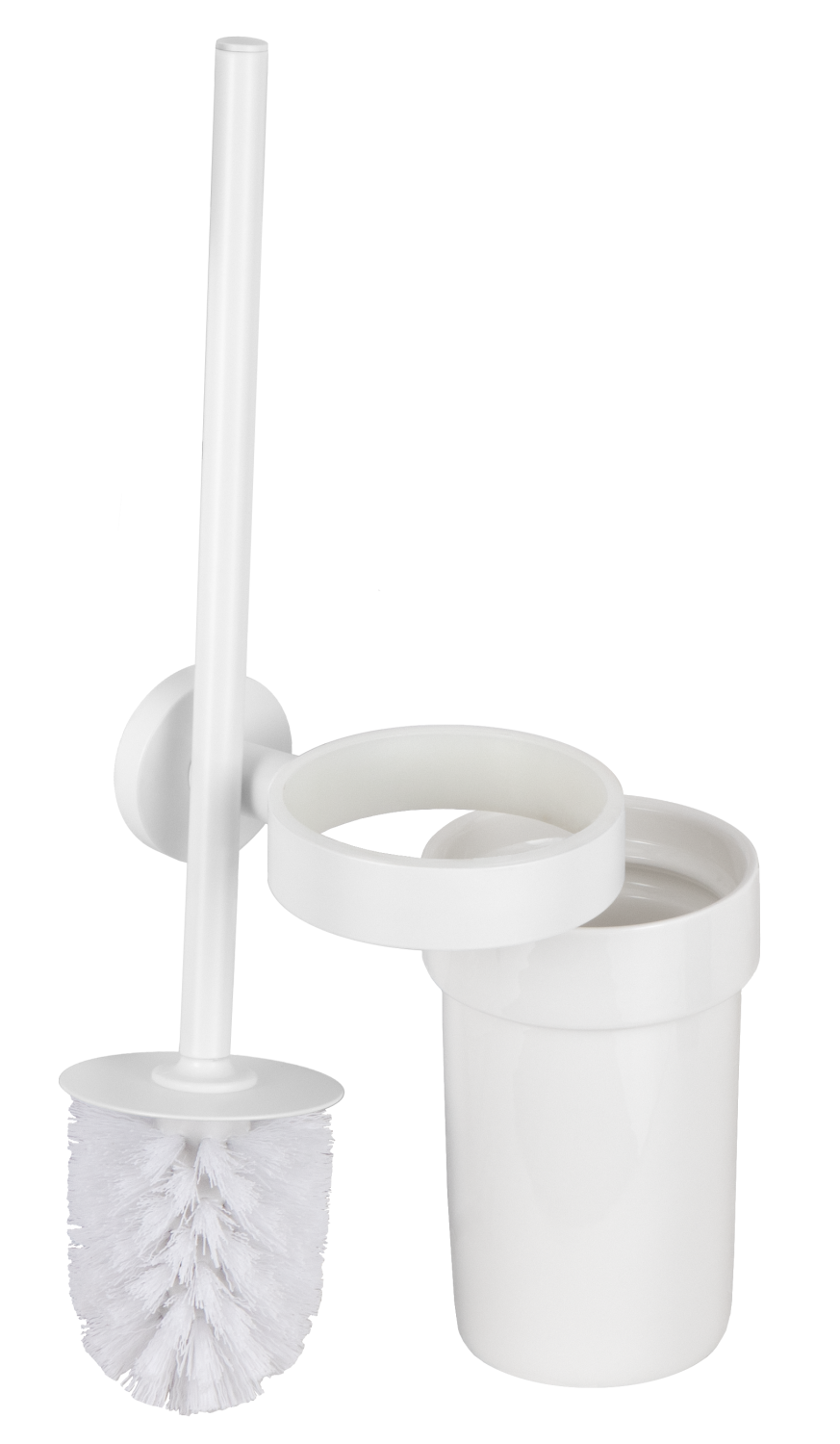 Remer Guest Ершик для унитаза подвесной, с керамической колбой, цвет: bianco opaco GS66BO
