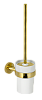 Remer Guest Ершик для унитаза подвесной, с керамической колбой, цвет: oro lucido GS66DO