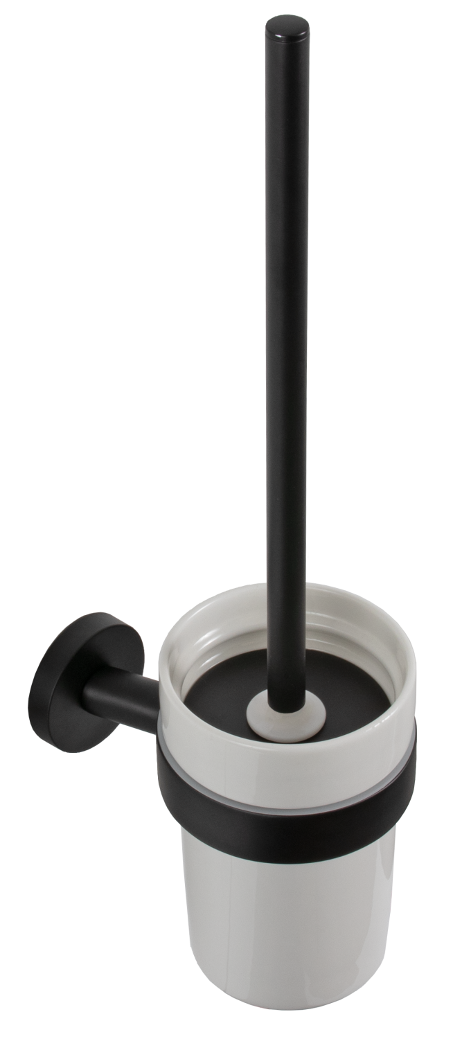 Remer Guest Ершик для унитаза подвесной, с керамической колбой, цвет: nero opaco GS66NO