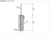 Remer Inox Accessories Ершик подвесной, колба из нержавеющей стали, цвет: inox spazzolato SSXI66