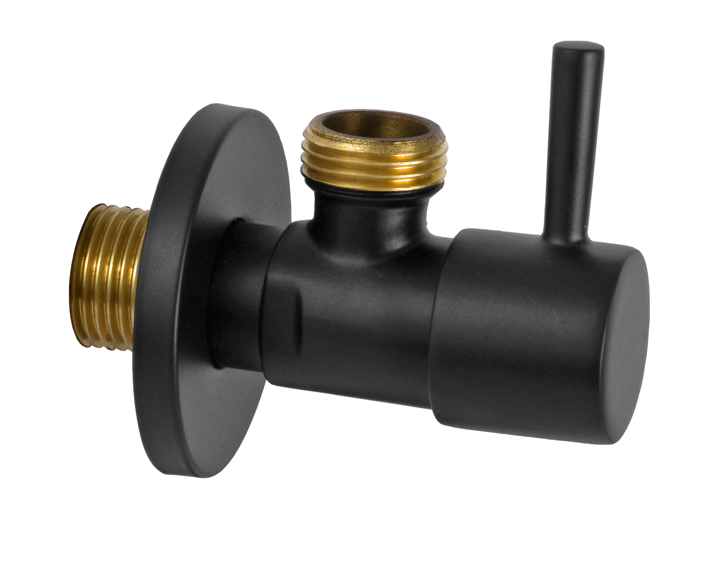 Remer Запорный вентиль 1/2*1/2, цвет: nero opaco 128L1212NO