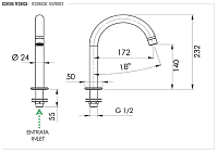 Remer Излив для раковины, высота излива 14 см, цвет: cromo 67N