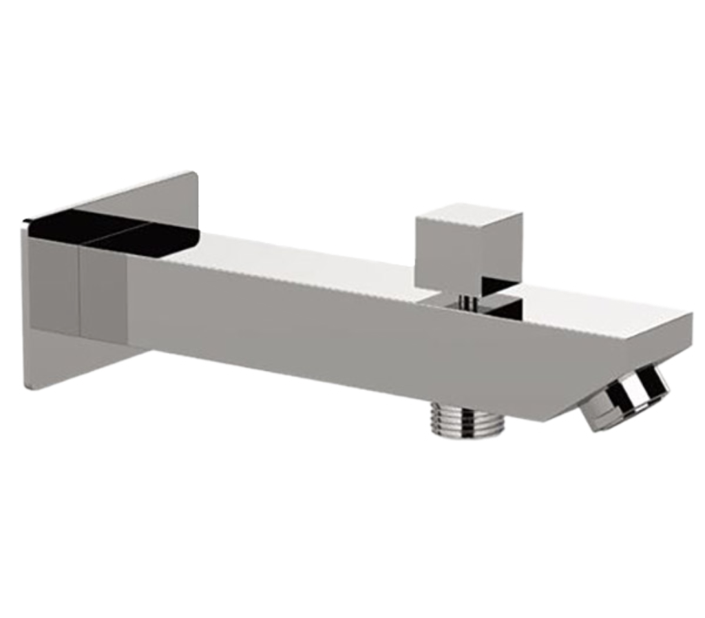 Remer Qubika Излив настенный 17 см с дивертором, цвет: cromo 91QD