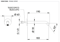 Remer X Style Излив настенный 18,3 см, цвет: cromo 91XL