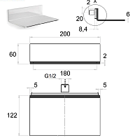Remer Излив настенный каскадный 12,2 см, цвет: cromo 359XL