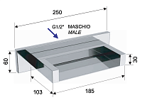 Remer Излив настенный каскадный 10,3 см, цвет: cromo 359ZC