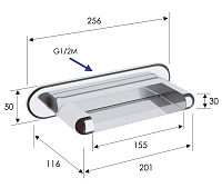 Remer Излив настенный каскадный 11,6 см, цвет: cromo 91NC