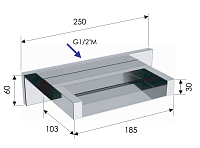 Remer Qubika Cascata Излив настенный каскадный 10,3 см, цвет: cromo 91ZC