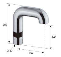 Remer Sensor Кран сенсорный для раковины, высота излива 14 см, цвет: cromo SE15