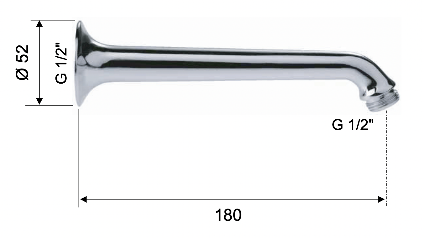 Remer Кронштейн настенный 18 см, цвет: cromo 34420