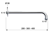 Remer Кронштейн настенный 40 см, цвет: cromo 34340