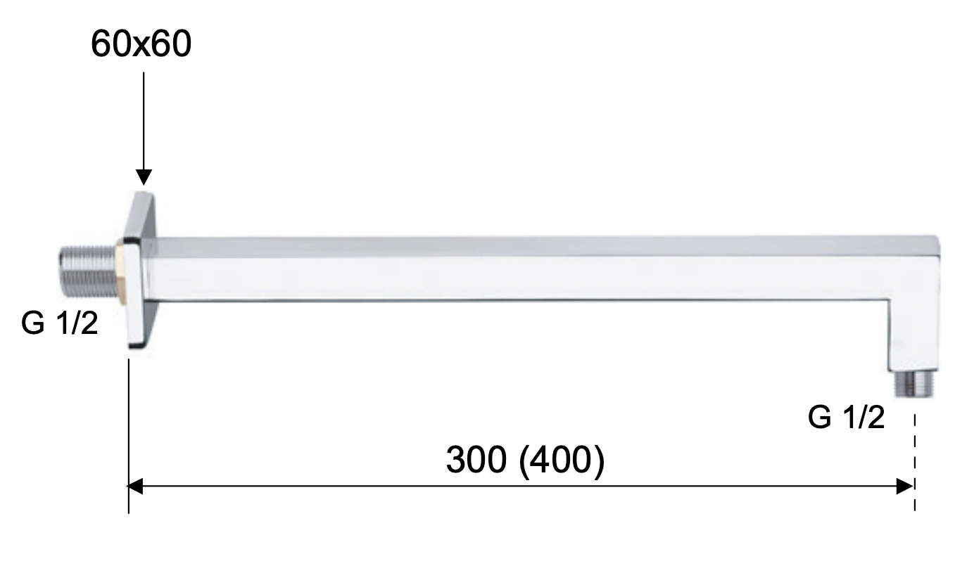 Remer Кронштейн настенный 40 см, цвет: cromo 348S40