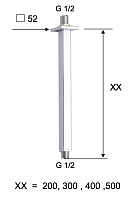 Remer Кронштейн потолочный 20 см, цвет: nero opaco 347S20NO