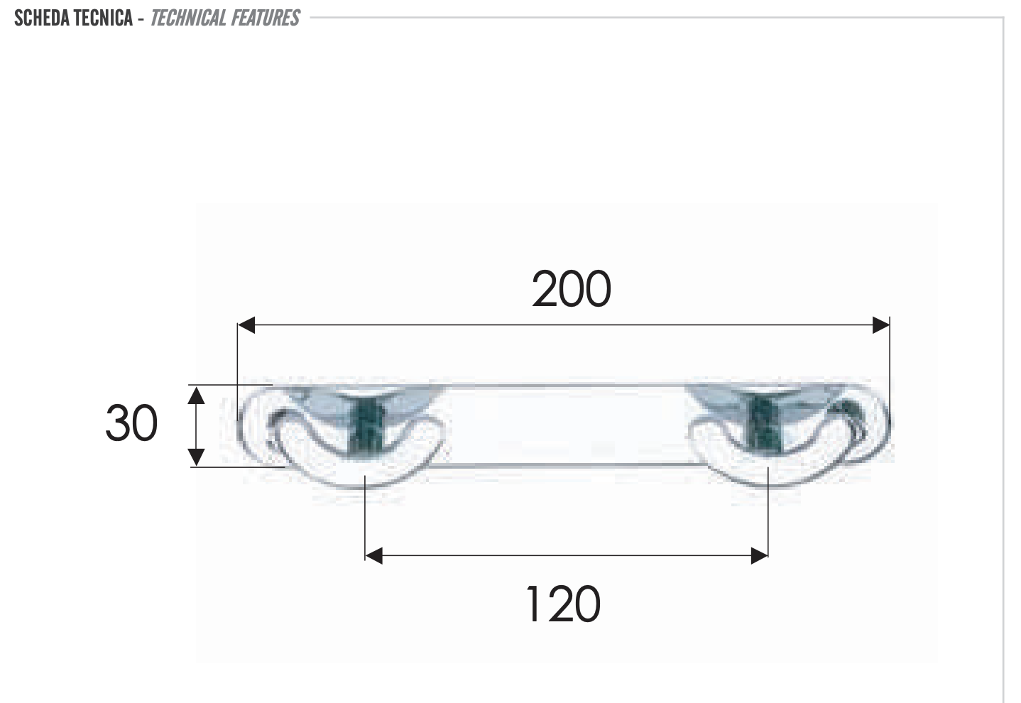 Remer Планка с 2 крючками, цвет: cromo RB312CR
