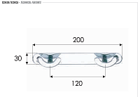 Remer Планка с 2 крючками, цвет: cromo RB312CR