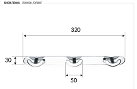 Remer Планка с 3 крючками, цвет: cromo RB313CR