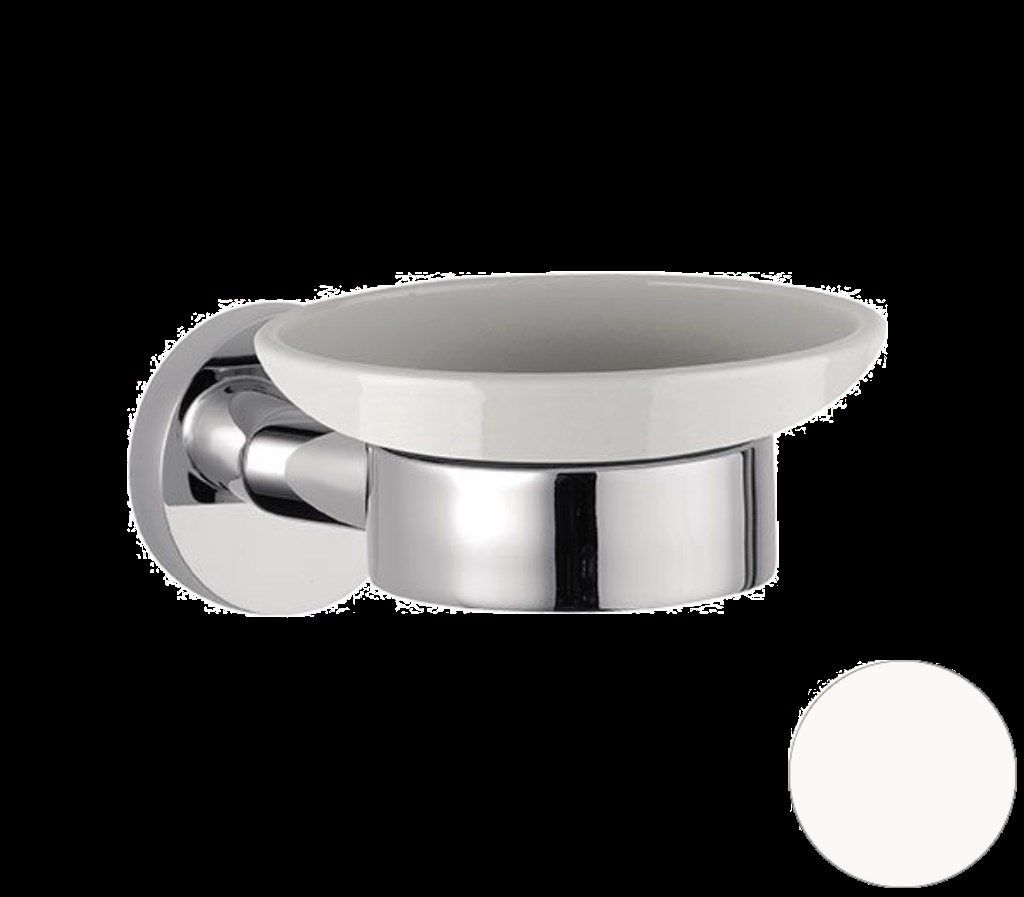 Remer Guest Мыльница с керамической чашей, подвесная, цвет: bianco opaco GS10BO