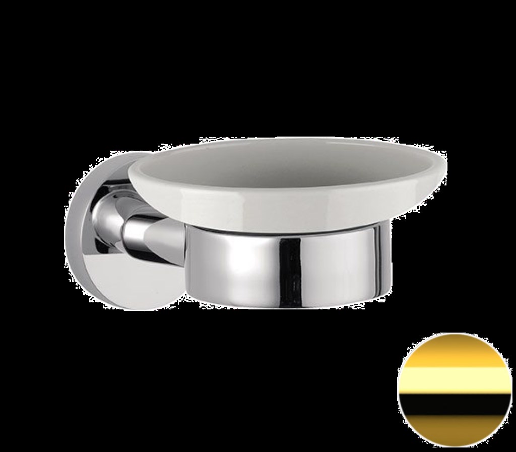 Remer Guest Мыльница с керамической чашей, подвесная, цвет: oro lucido GS10DO