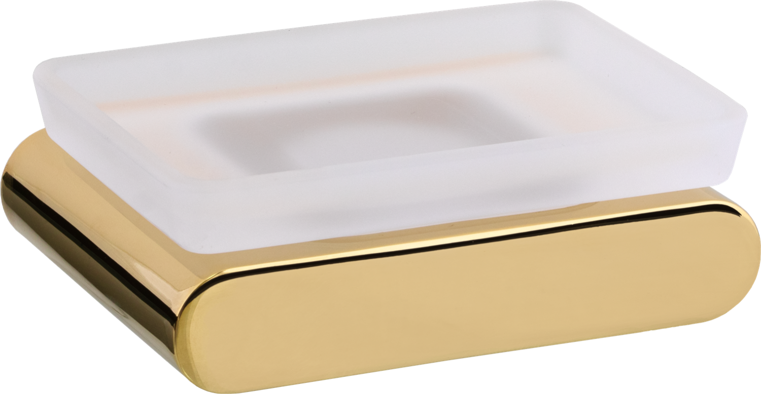 Remer Lounge Мыльница с чашей из матового стекла, подвесная, цвет: oro lucido LN10DO